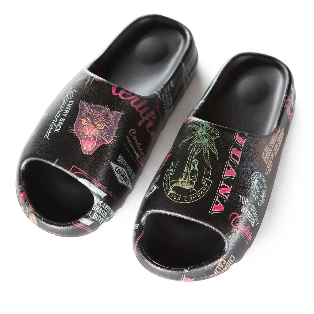 Cuban Link Faux Leather Slides - Image 2