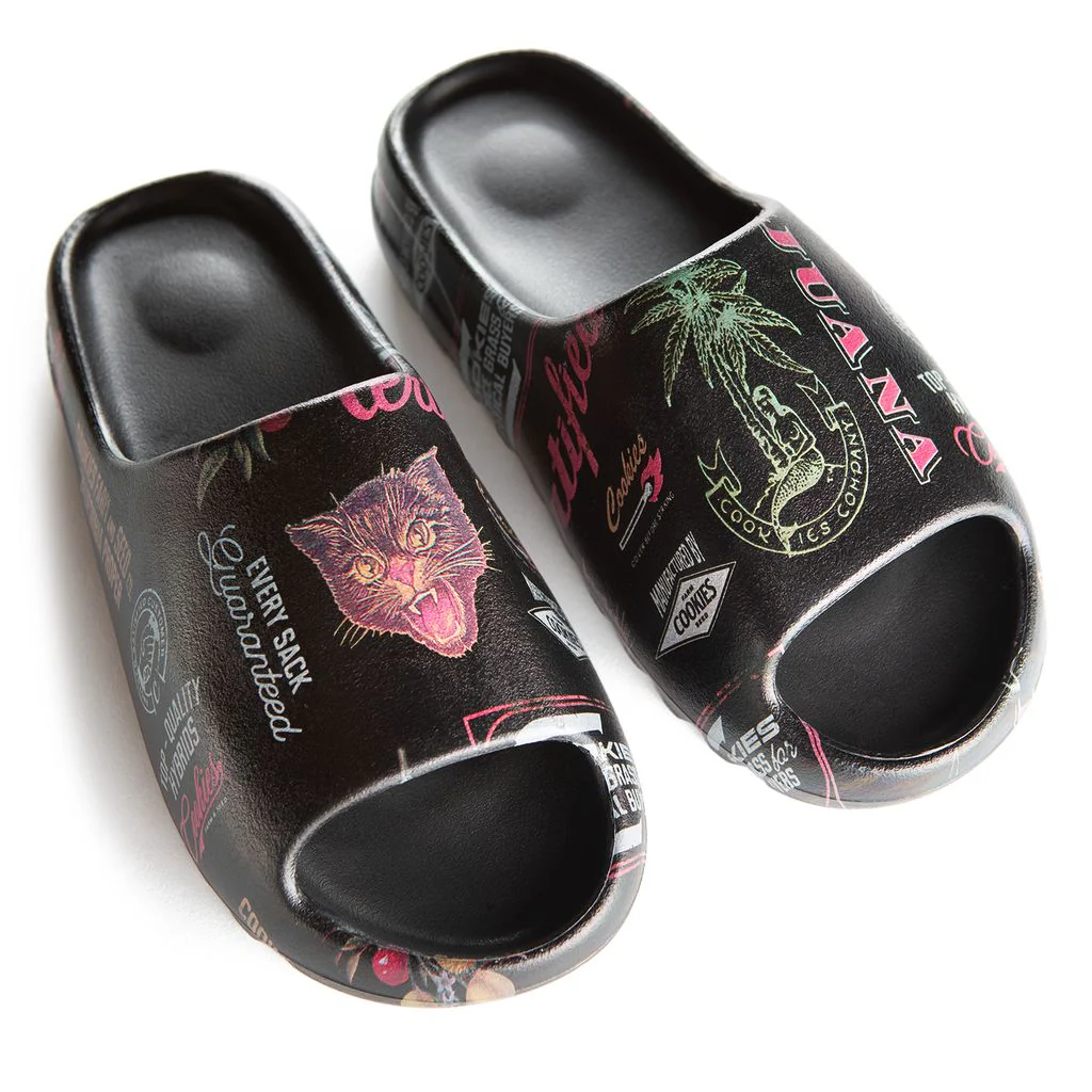 Cuban Link Faux Leather Slides - Image 3