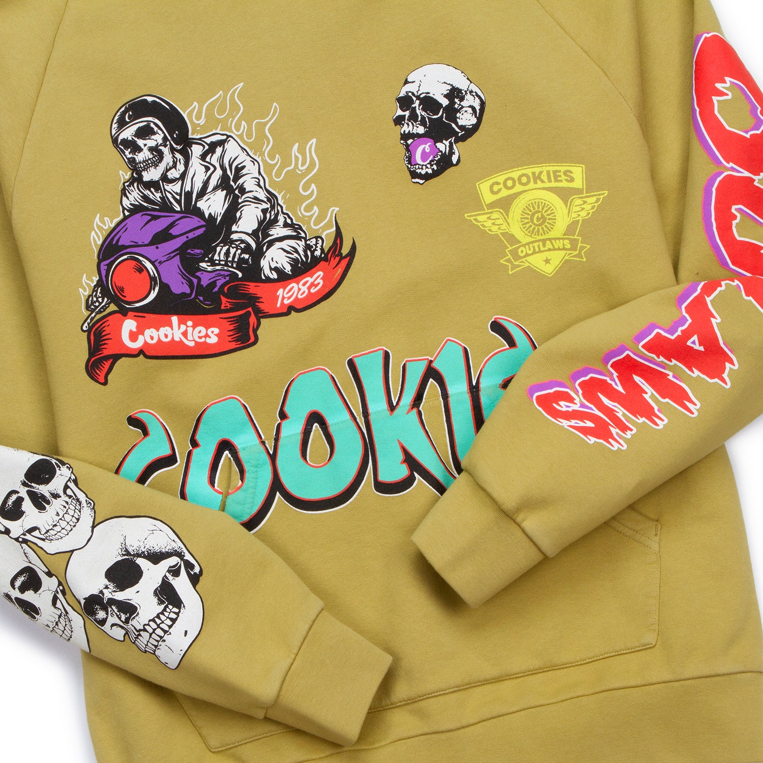 Outlaws Raglan Sleeve Pullover Hoodie - Image 13