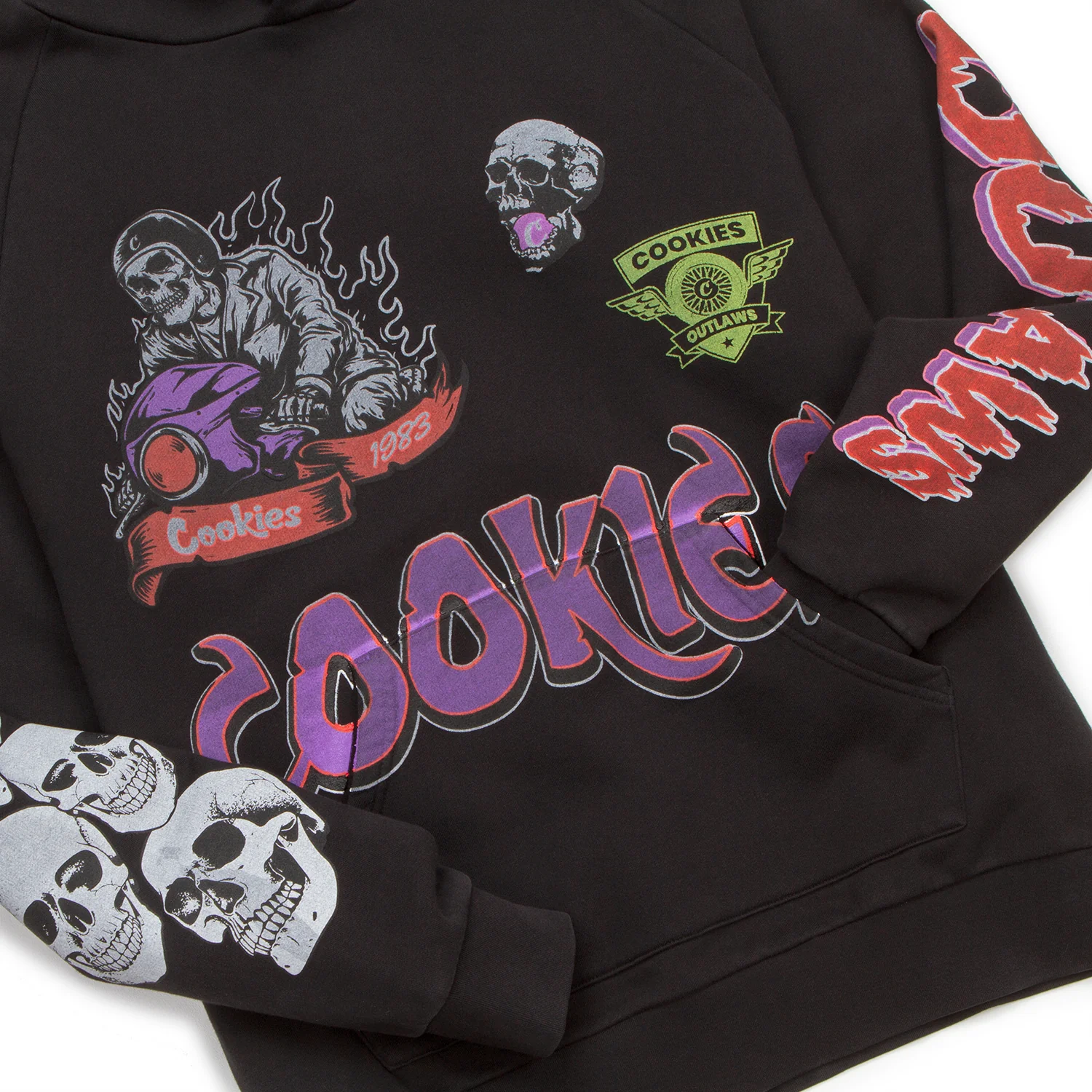 Outlaws Raglan Sleeve Pullover Hoodie - Image 3